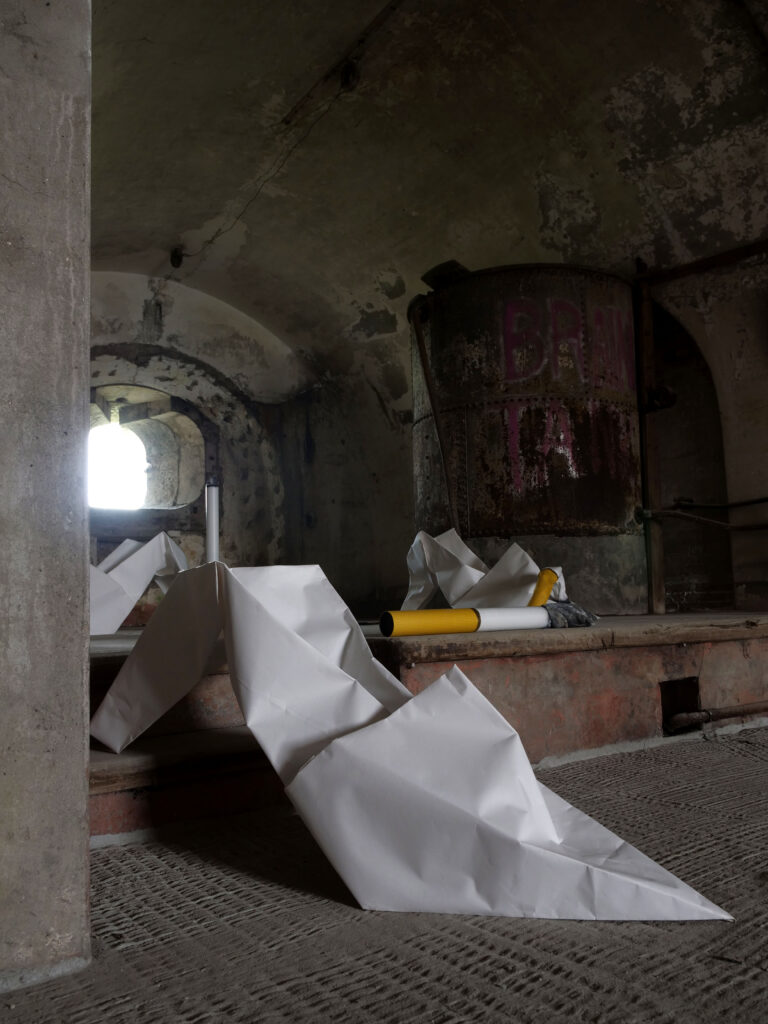 Majse Vilstrup cigarette and shoes Trekroner Fort sculpture